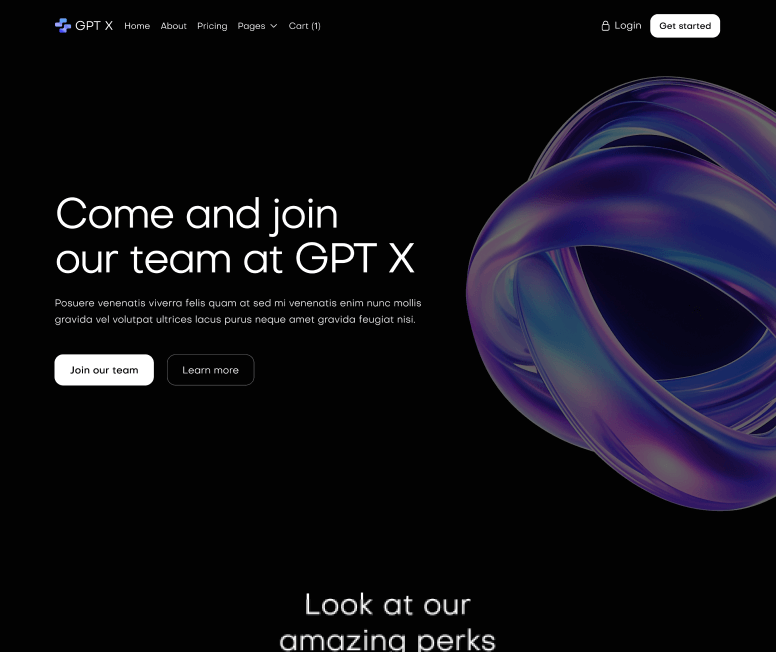 GPT X - Careers Main Page - AI & Machine Learning Webflow Template