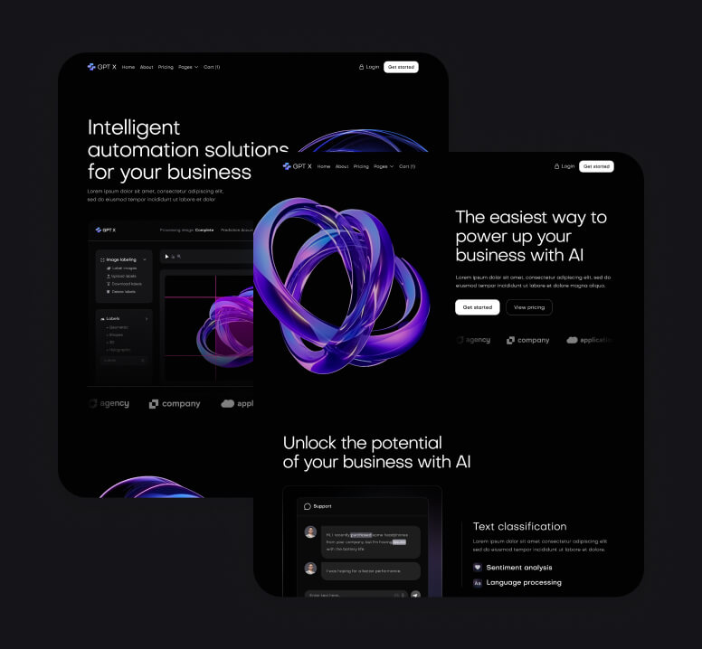 Pages Included - GPT X Webflow Template